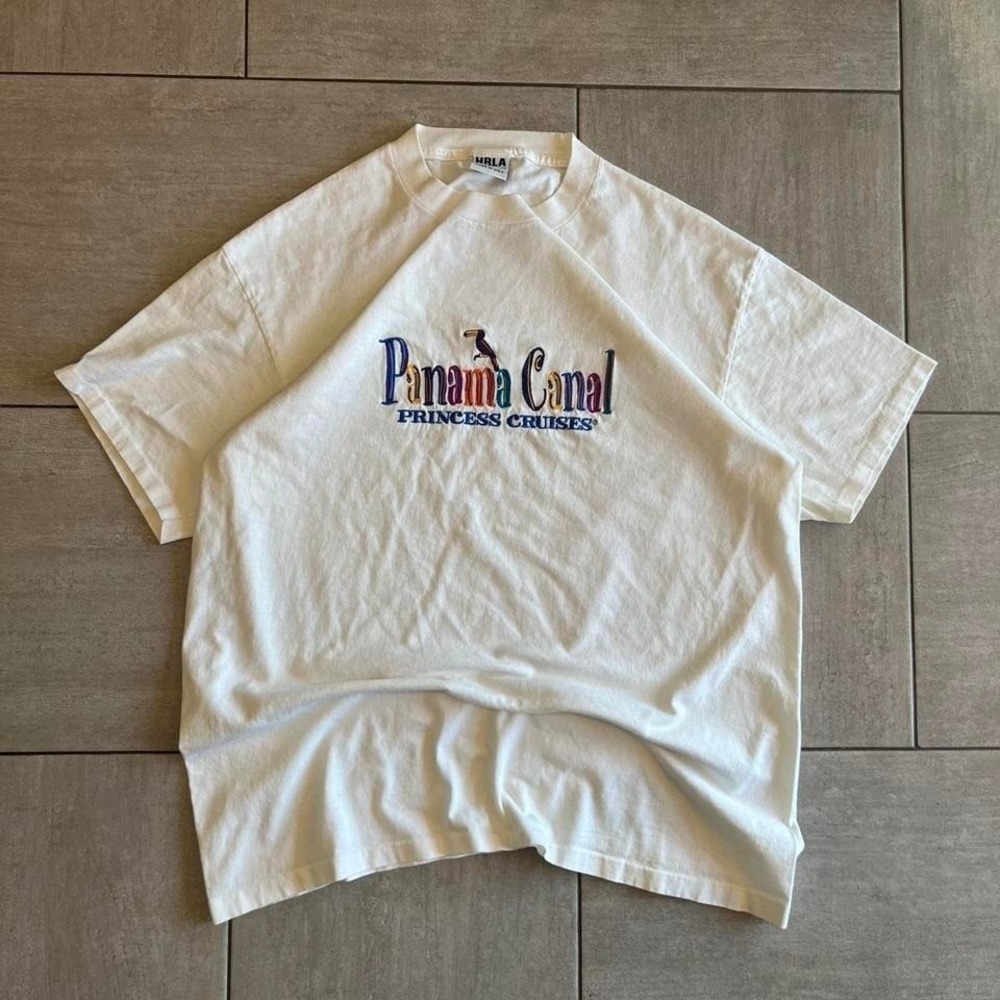Vintage Panama Canal Princess Cruises white tee